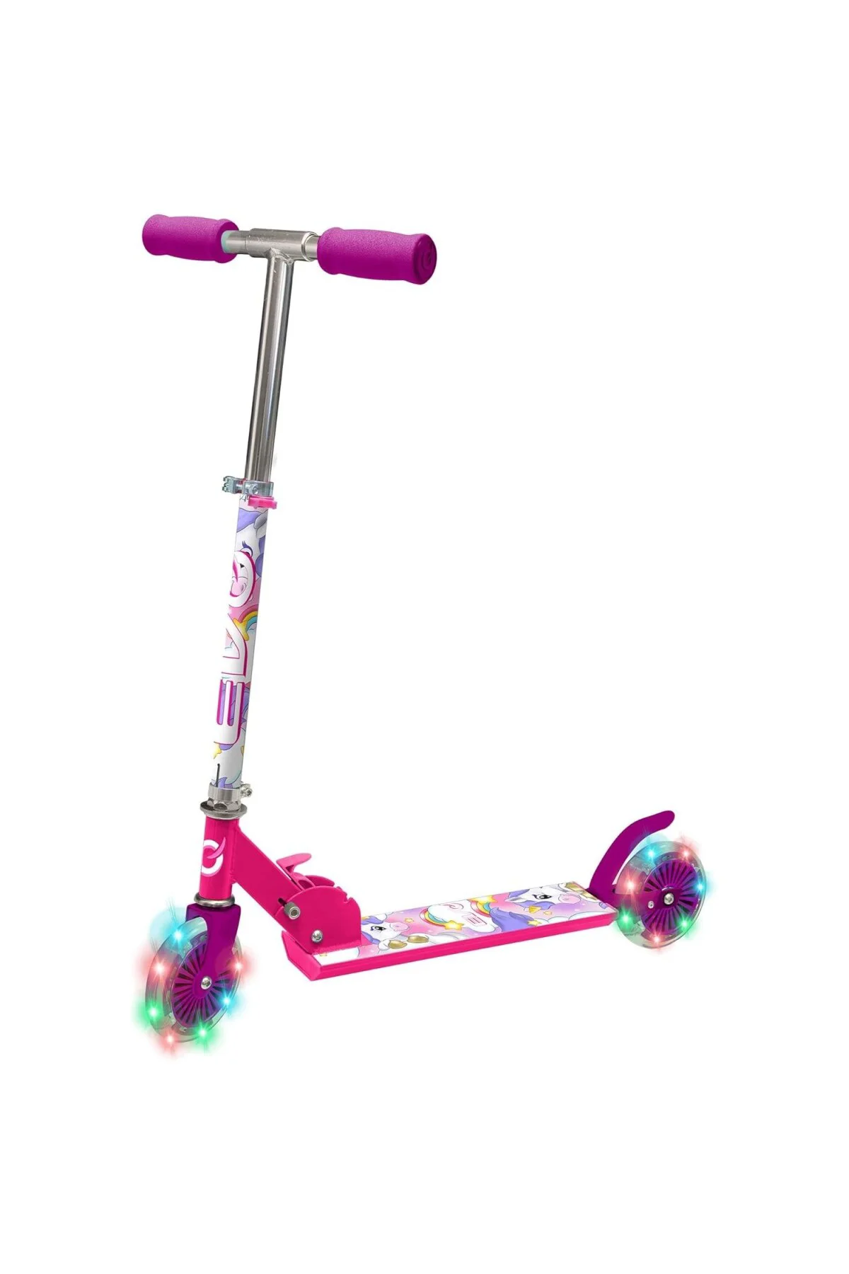 2 Tekerlekli Katlanabilir Unicorn Inline Işıklı Scooter
