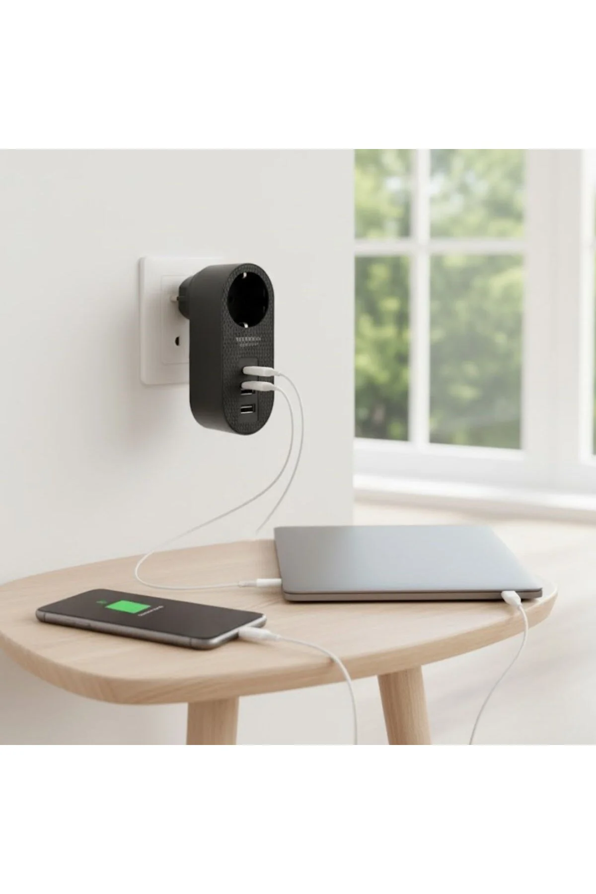 2 USB,1 TYPE-C Giriş 1'li Çocuk Korumalı,Isıya Karşı Dayanıklı 25