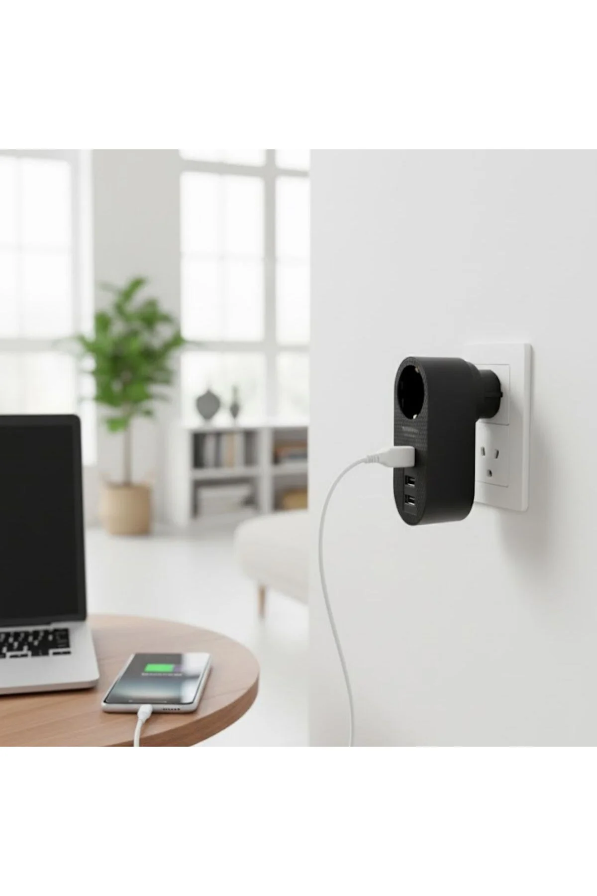 2 USB,1 TYPE-C Giriş 1'li Çocuk Korumalı,Isıya Karşı Dayanıklı 25