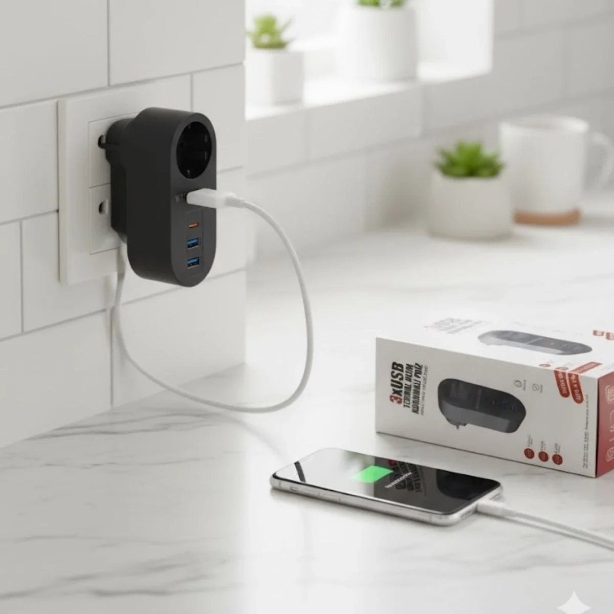 2 Usb,1 Type-c Girişli 1'li Çocuk Korumalı,ısıya Karşı Dayanıklı 2500watt Termal Akım Korumalı Priz Bx40 2 Usb,1 Type-c Girişli 1'li Çocuk Korumalı,ısıya Karşı Dayanıklı 2500watt Termal Akım Korumalı Priz Bx40