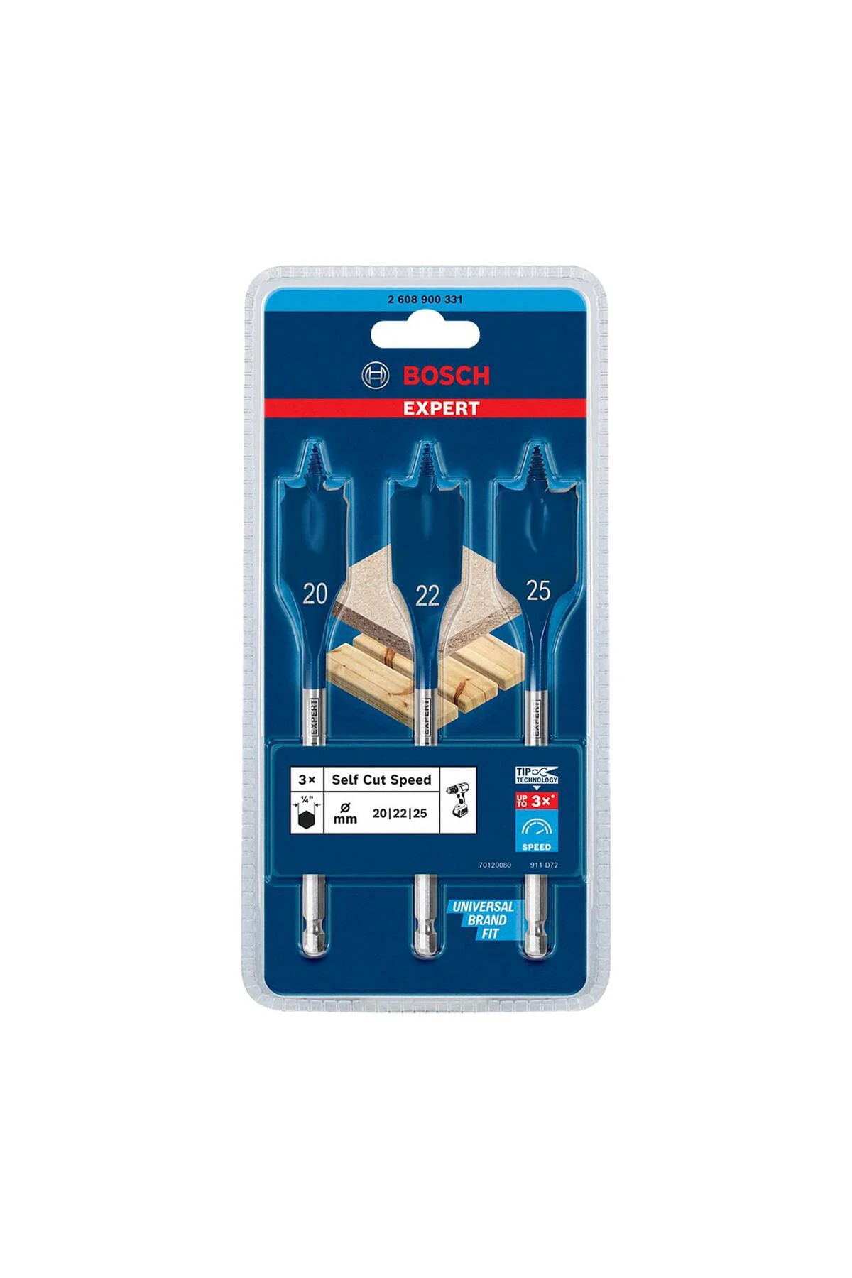20-22-25 mm 3’lü Expert Yaprak Matkap Ucu Seti 2608900331