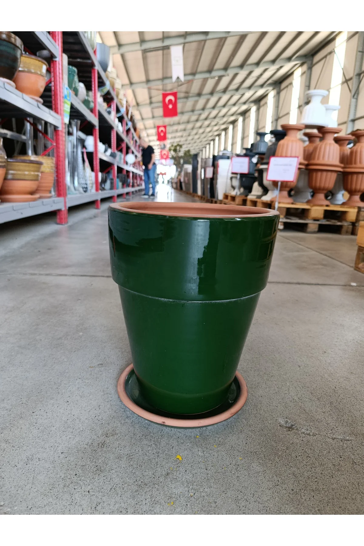 20-25 Litre Tabaklı Dekoratif Toprak Saksı
