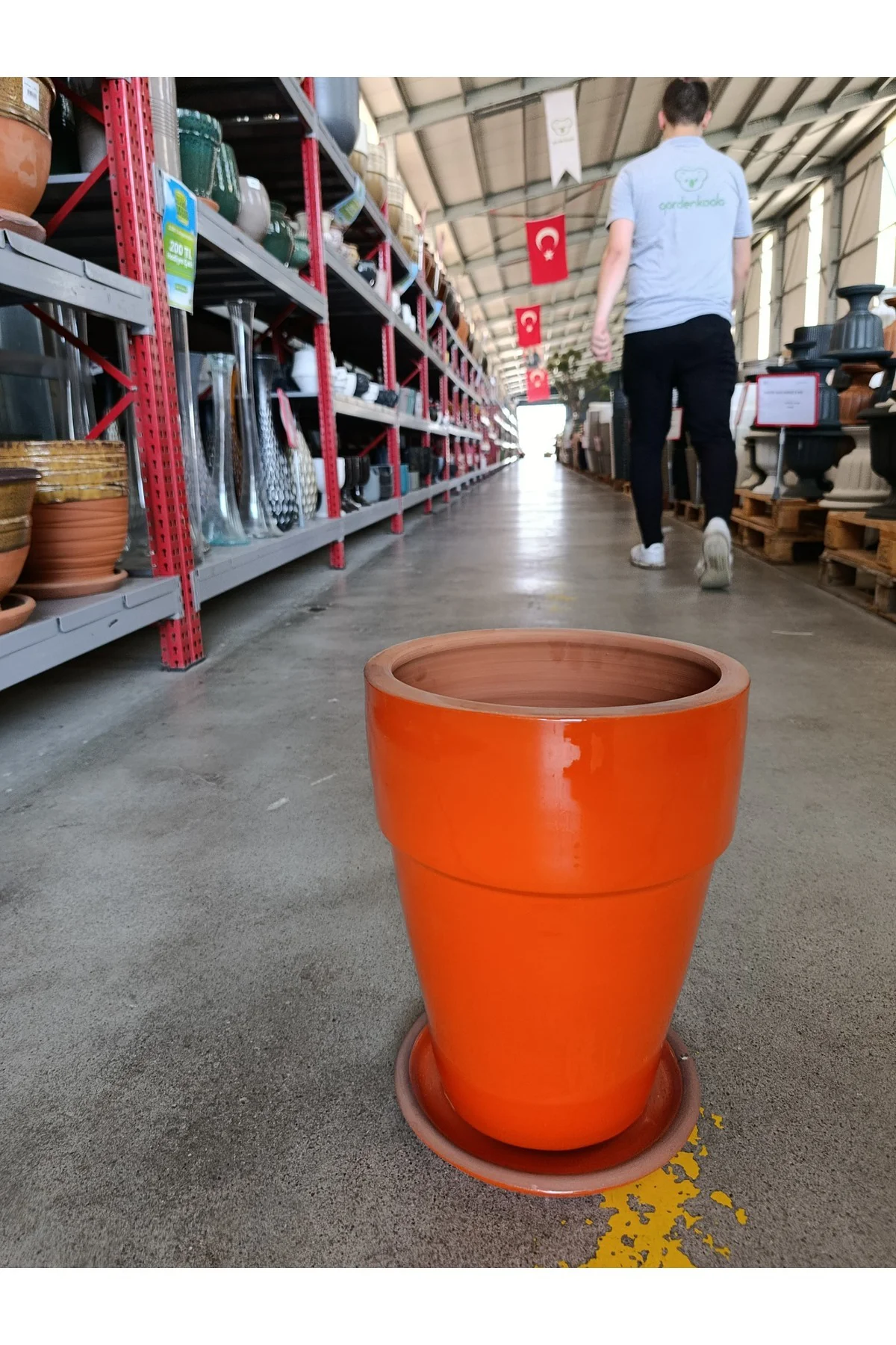 20-25 Litre Uzun Dekoratif Toprak Saksı - Görsel 3