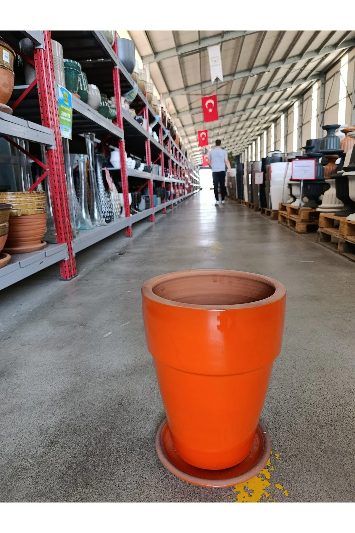 20-25 Litre Uzun Dekoratif Toprak Saksı - Görsel 4