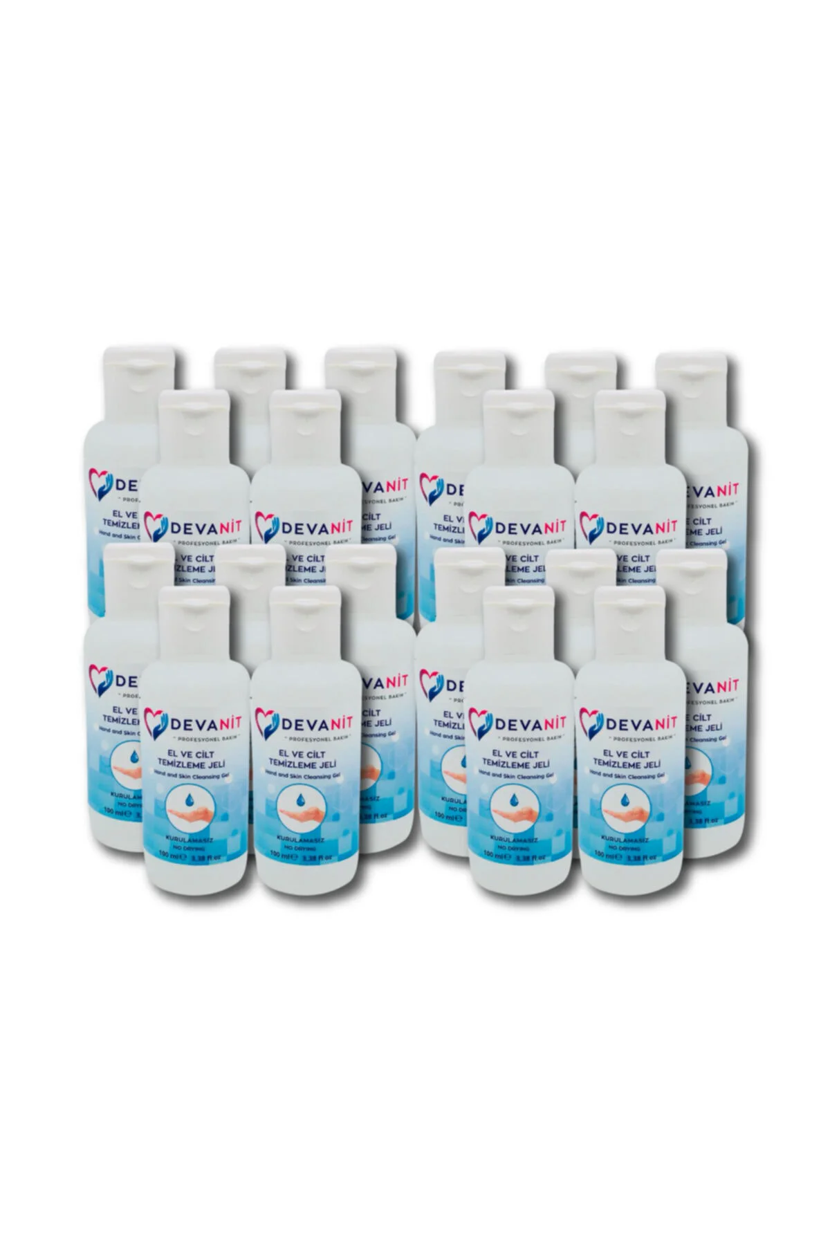 20 Adet, 100 Ml Jel, Devanit Dezenfektan - El Temizleme Jeli