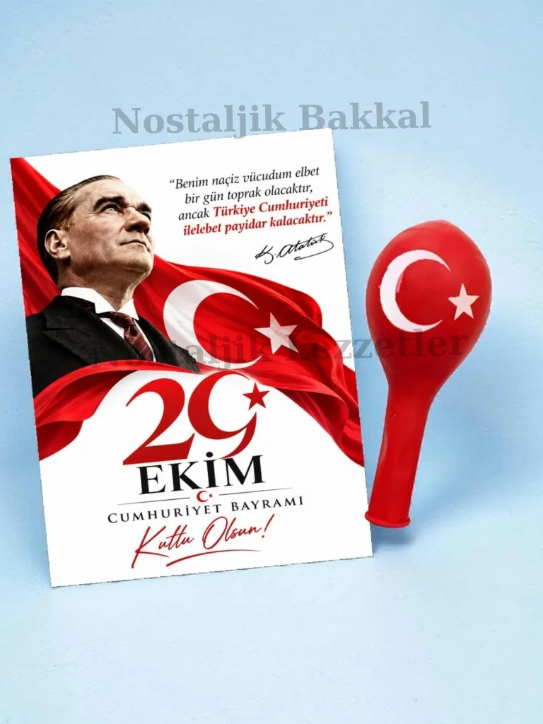 20 Adet 29 Ekim Cumhuriyet Bayramı Türk Bayraklı Balon Tebrik Kartı Hediye Seti 20 Adet 29 Ekim Cumhuriyet Bayramı Türk Bayraklı Balon Tebrik Kartı Hediye Seti