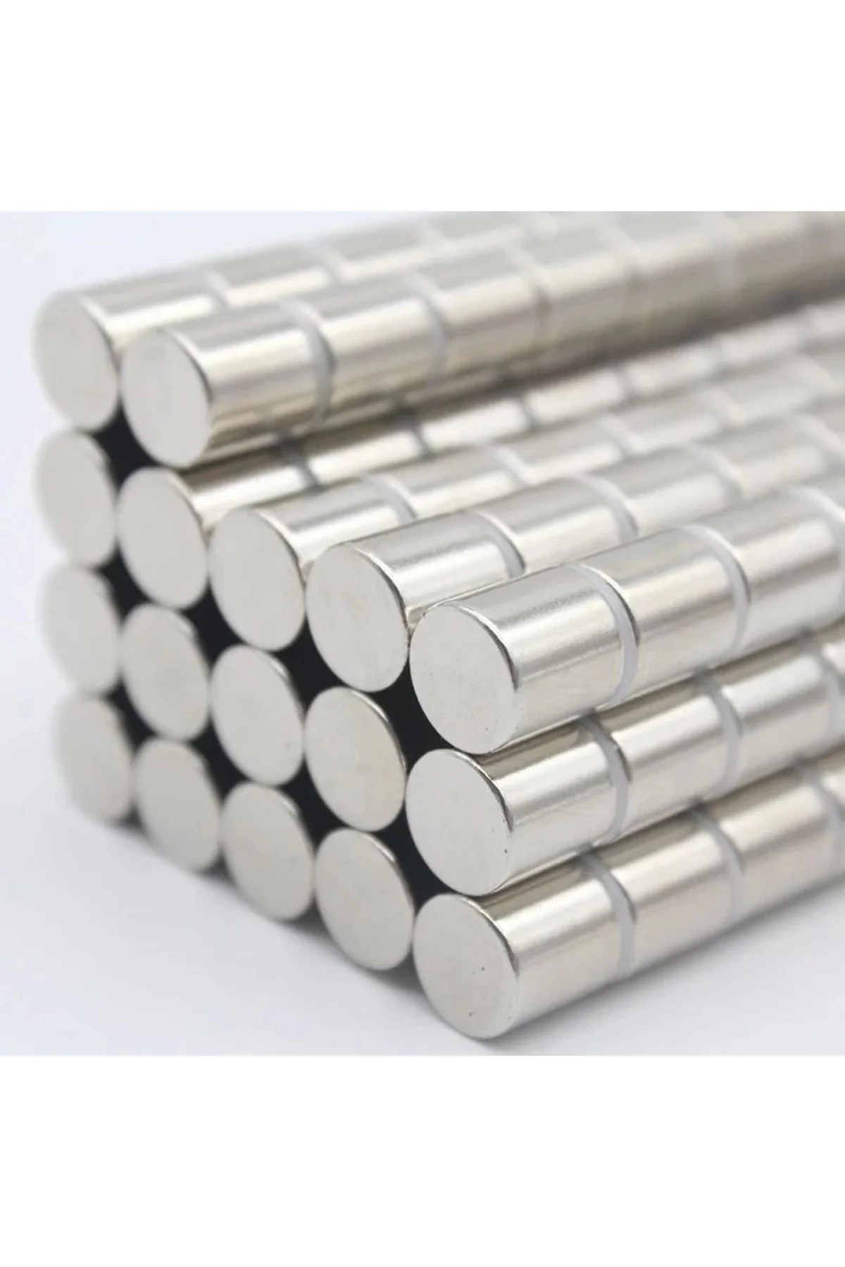 20 Adet 4x4 mm Yuvarlak Neodyum Mıknatıs N35 Güçlü Magnet Nikel K