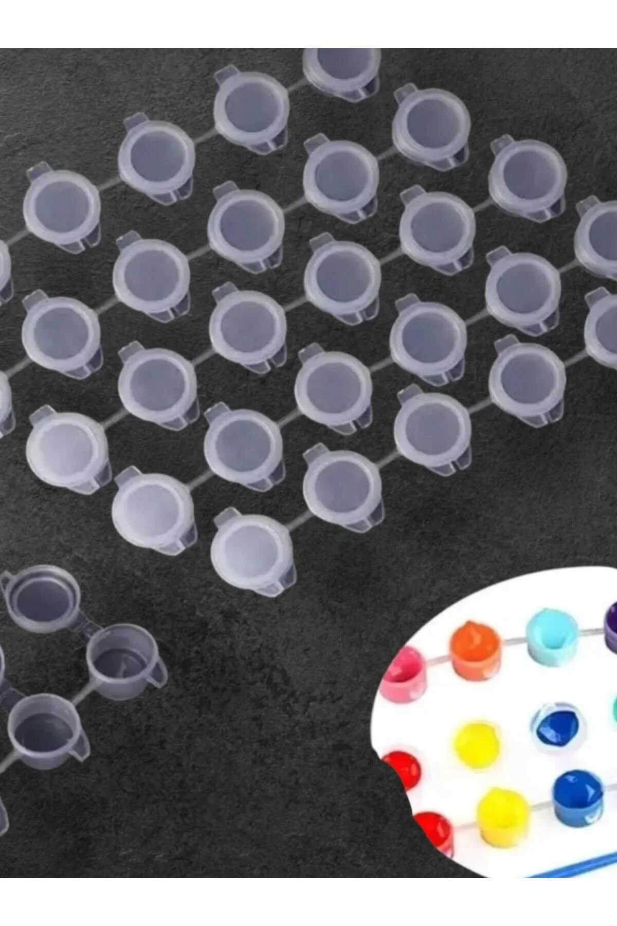 20 Adet 6'lı Boş Boya Tüpü 3ml Kapaklı Boş Boya Kutusu