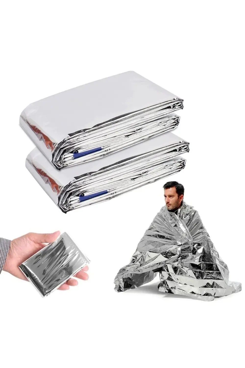 20 Adet Acil Durum Battaniyesi Deprem Termal Battaniye Nem ve Soğ