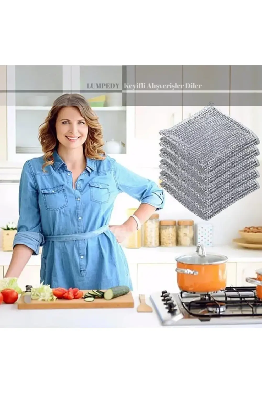 20 Adet Çok Amaçlı Tel Çizmez Bulaşık Bezi