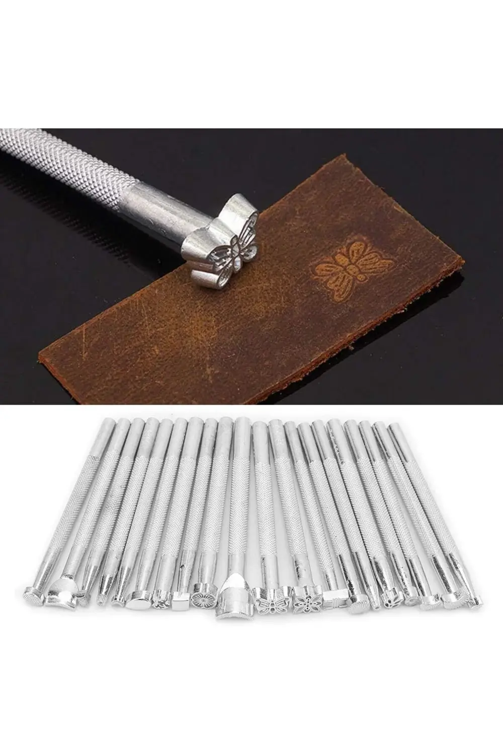 Tuhafiyecimiz 20 Adet Çok Şekilli Deri Damgalama Seti, Deri Sanat El Sanatları Tuhafiyecimiz 20 Adet Çok Şekilli Deri Damgalama Seti, Deri Sanat El Sanatları