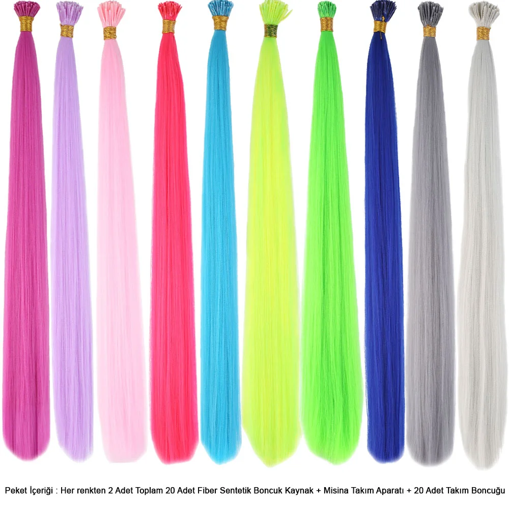 20 Adet Karışık Renkli Fiber Sen Kaynaklık  60cm + Misina Takım Aparatı ve Boncuğu Fiyatı, Yorumları ve Özellikleri