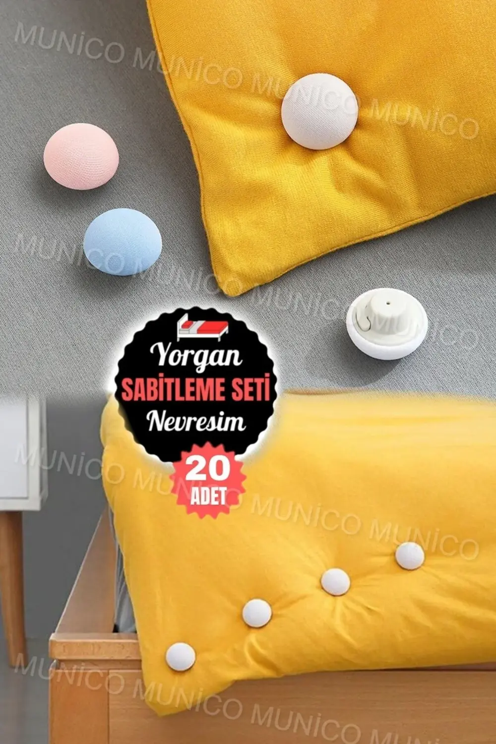 20 Adet Nevresim Klipsi ve Yorgan Düğmesi Seti Çeyizlik Estetik v