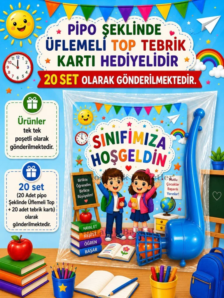 20 Adet Okula Yeni Başlayan Öğrencilere Hediye Seti Sene Başı Hat