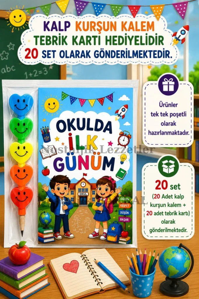 20 Adet Okulda İlk Günüm Yazılı Hediye Seti 1. Sınıf- Sene Başı K 20 Adet Okulda İlk Günüm Yazılı Hediye Seti 1. Sınıf- Sene Başı K