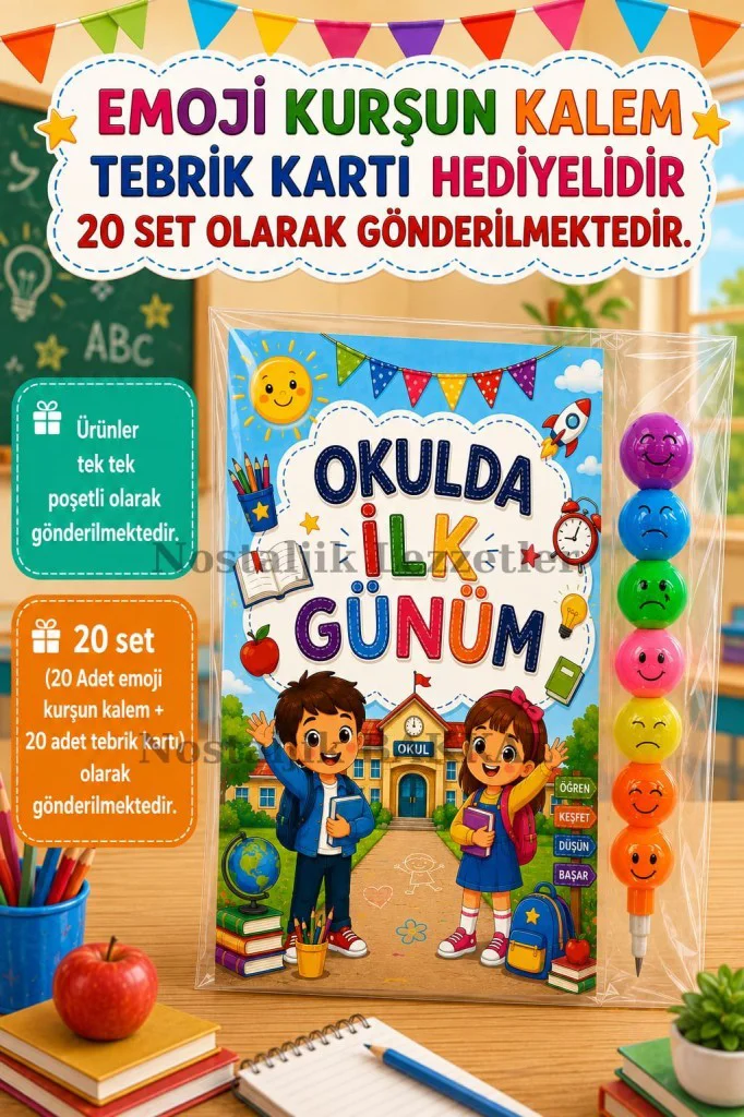 20 Adet Okulda İlk Günüm Yazılı Hediye Seti 1. Sınıf- Sene Başı E 20 Adet Okulda İlk Günüm Yazılı Hediye Seti 1. Sınıf- Sene Başı E
