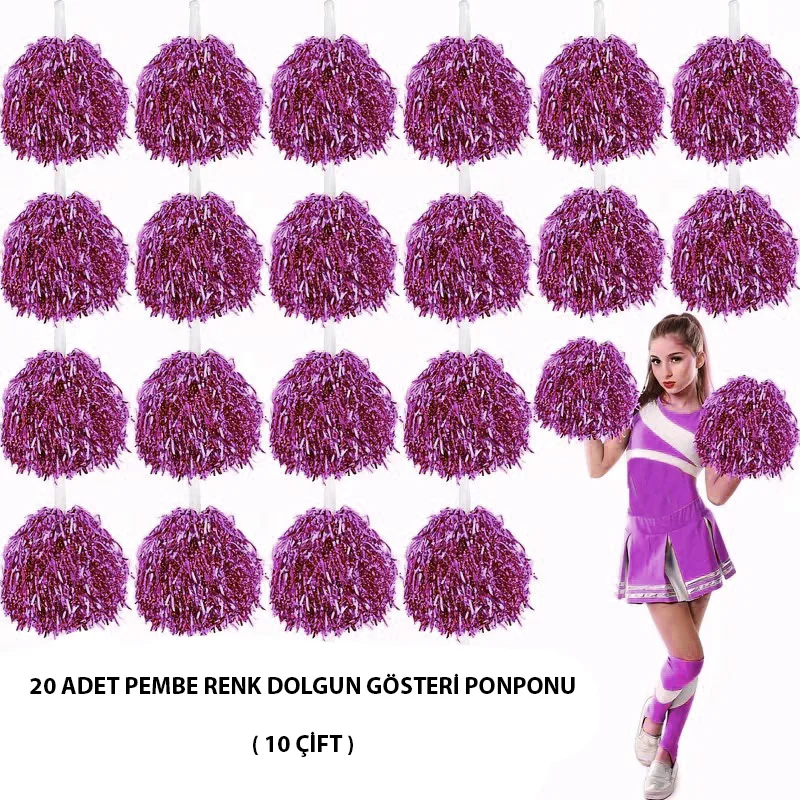 20 Adet Pembe Ponpon – 23 Nisan 19 Mayıs 29 Ekim Okul Gösteri Seti