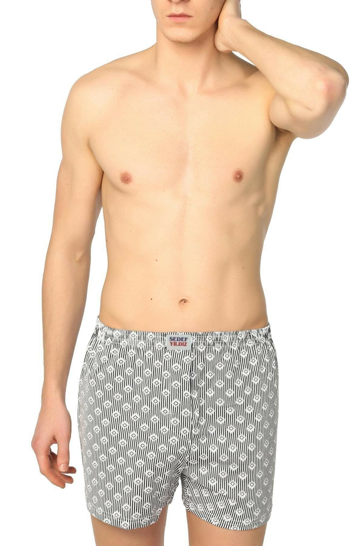 20 Adet Penye Desenli Boxer