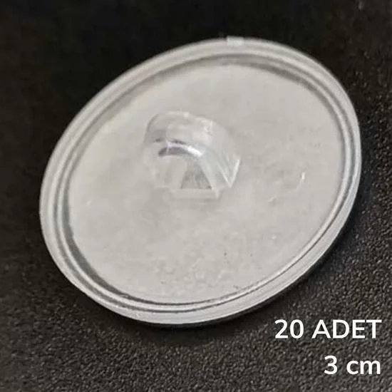 20 Adet Şeffaf Yuvarlak 3 Cm Çaplı Güçlü Disk Yapışkanlar Fiyatı, Yorumları ve Özellikleri
