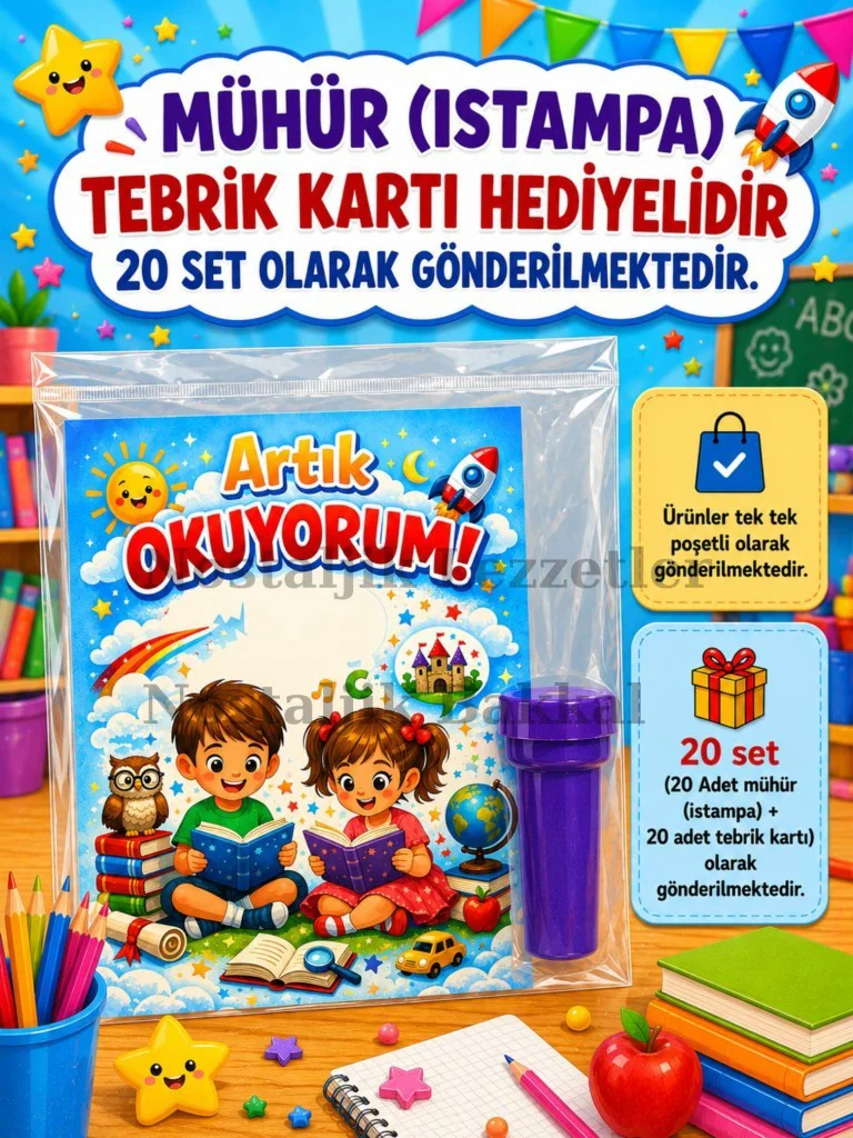 20 Adet Yeni Okumayı Öğrenen Öğrencilere Hediye Artık Okuyorum Ya