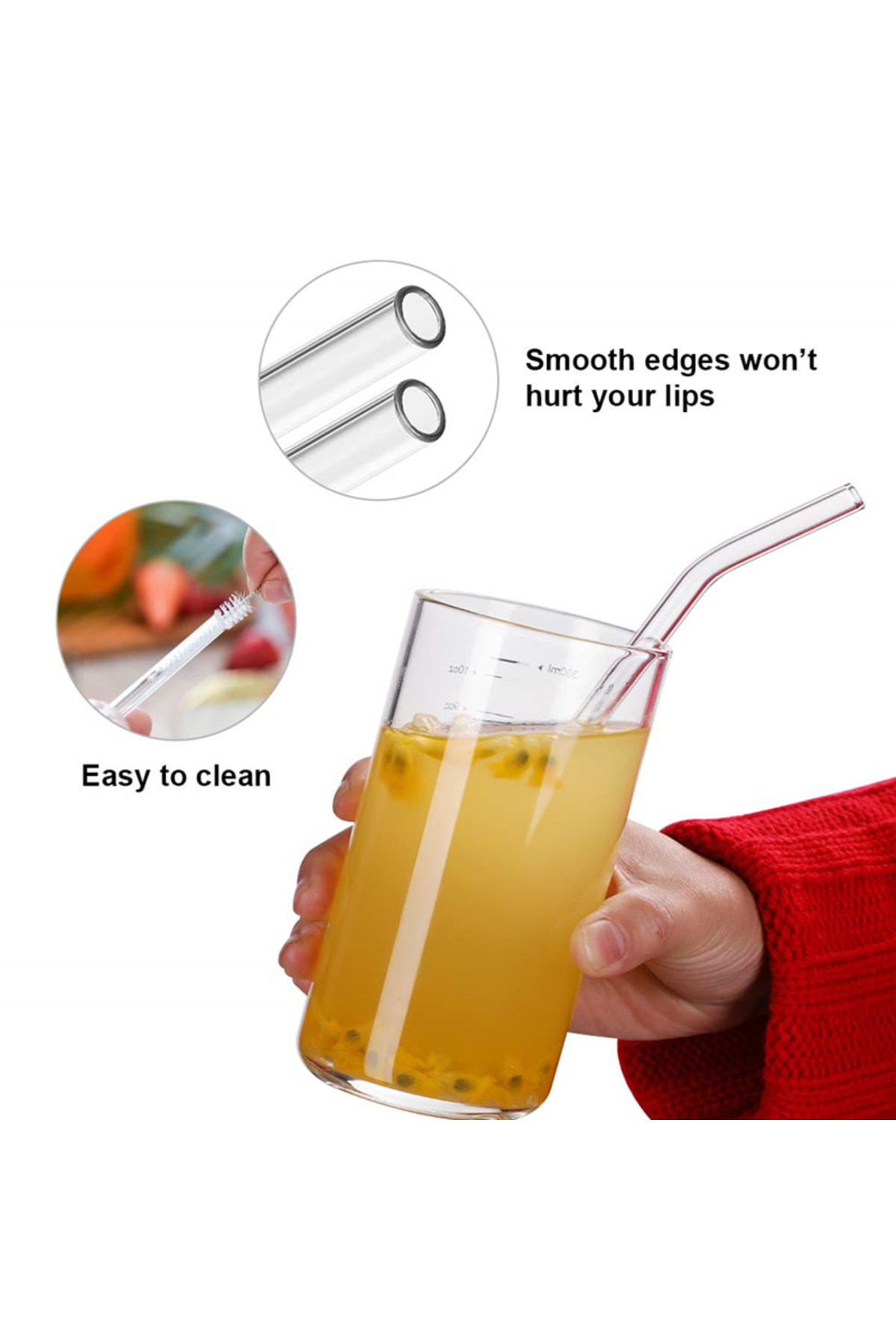 20 Cm 2 Adet Cam Pipet 1 Adet Pipet Temizleme Fırçası 3'lü Set