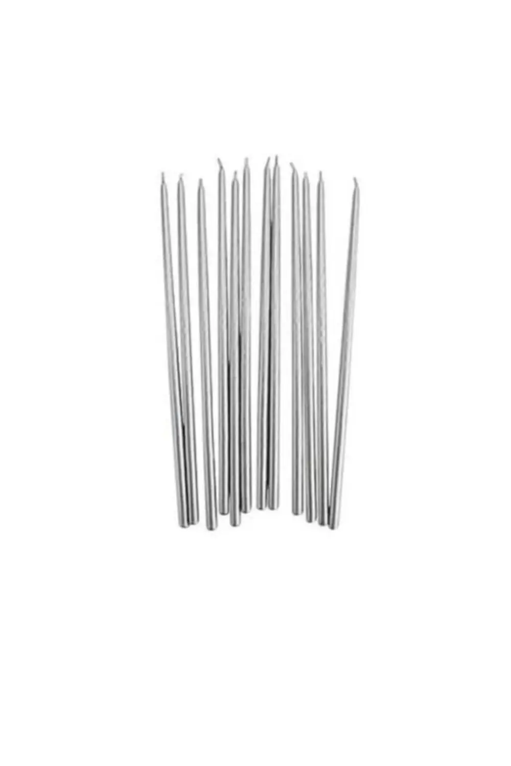 Parti Kırtasiye 20 Cm Gümüş Pasta Mumu