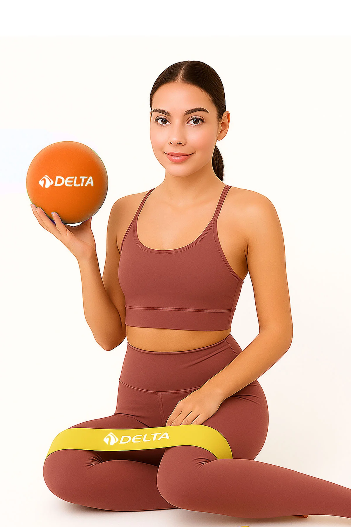 20 Cm Mini Denge Topu Ve Aerobik Loop Band Pilates Seti Squat Yog 20 Cm Mini Denge Topu Ve Aerobik Loop Band Pilates Seti Squat Yog