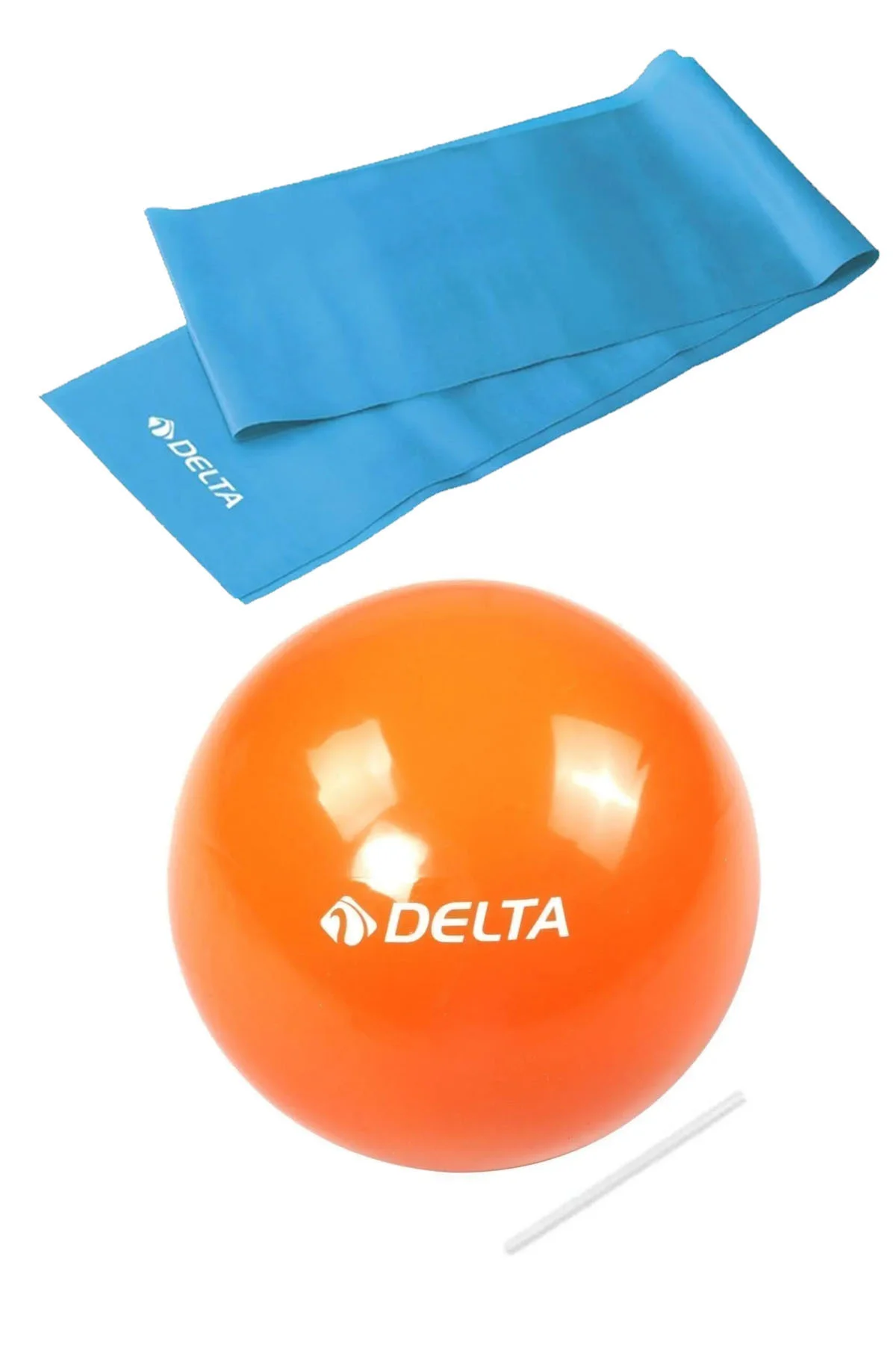 20 Cm Mini Pilates Topu ve Pilates Bandı Seti 120 x 15 cm Direnç 