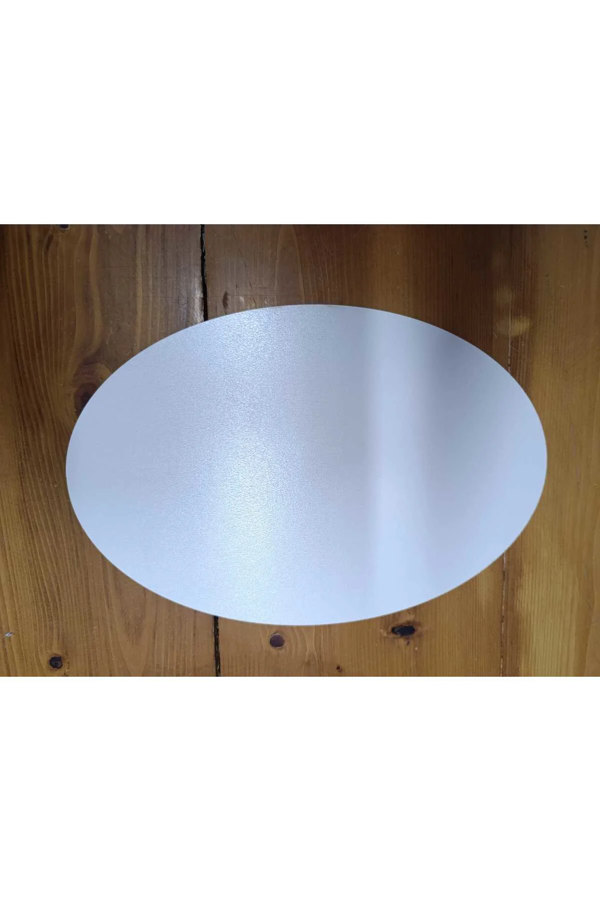 20 cm x 30 Cm Elips Beyaz Çok Amaçlı Dekoratif MDF Panel - 1 Adet