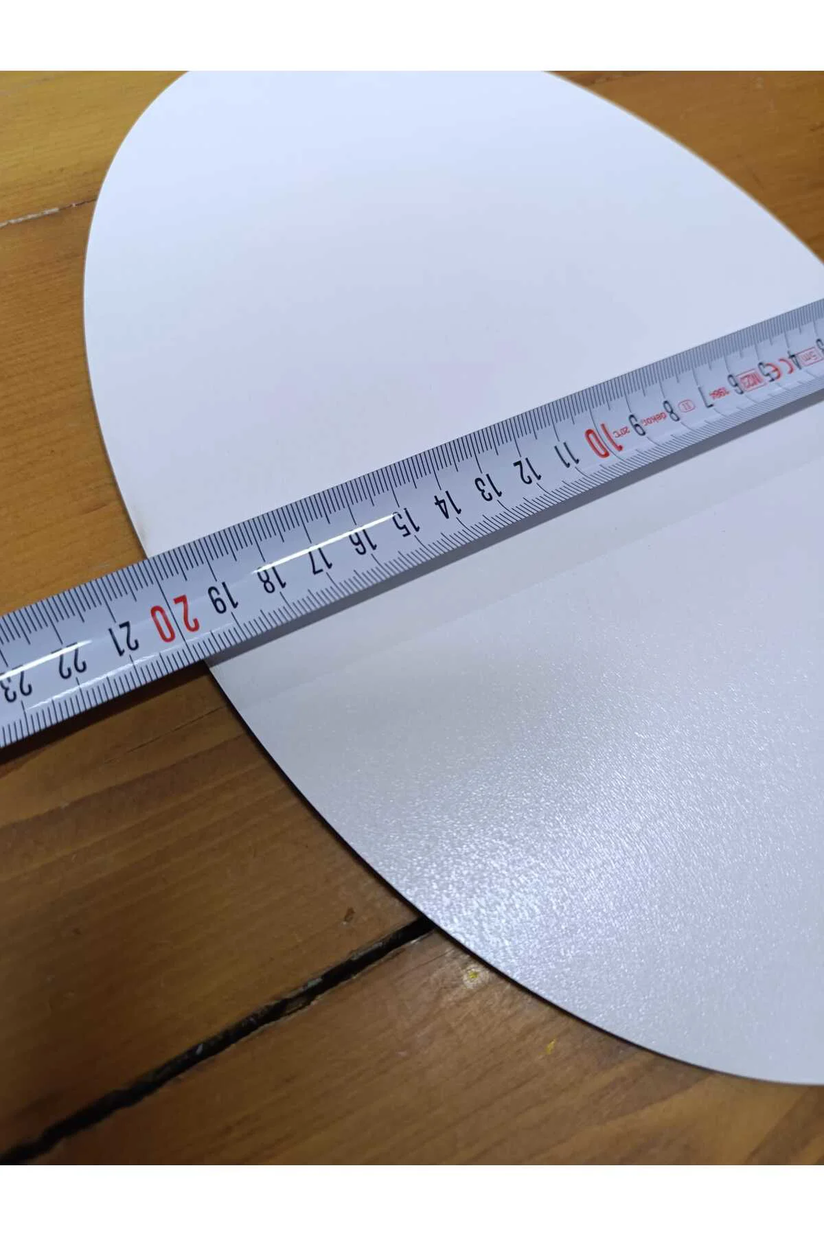 20 cm x 30 Cm Elips Beyaz Çok Amaçlı Dekoratif MDF Panel - 1 Adet