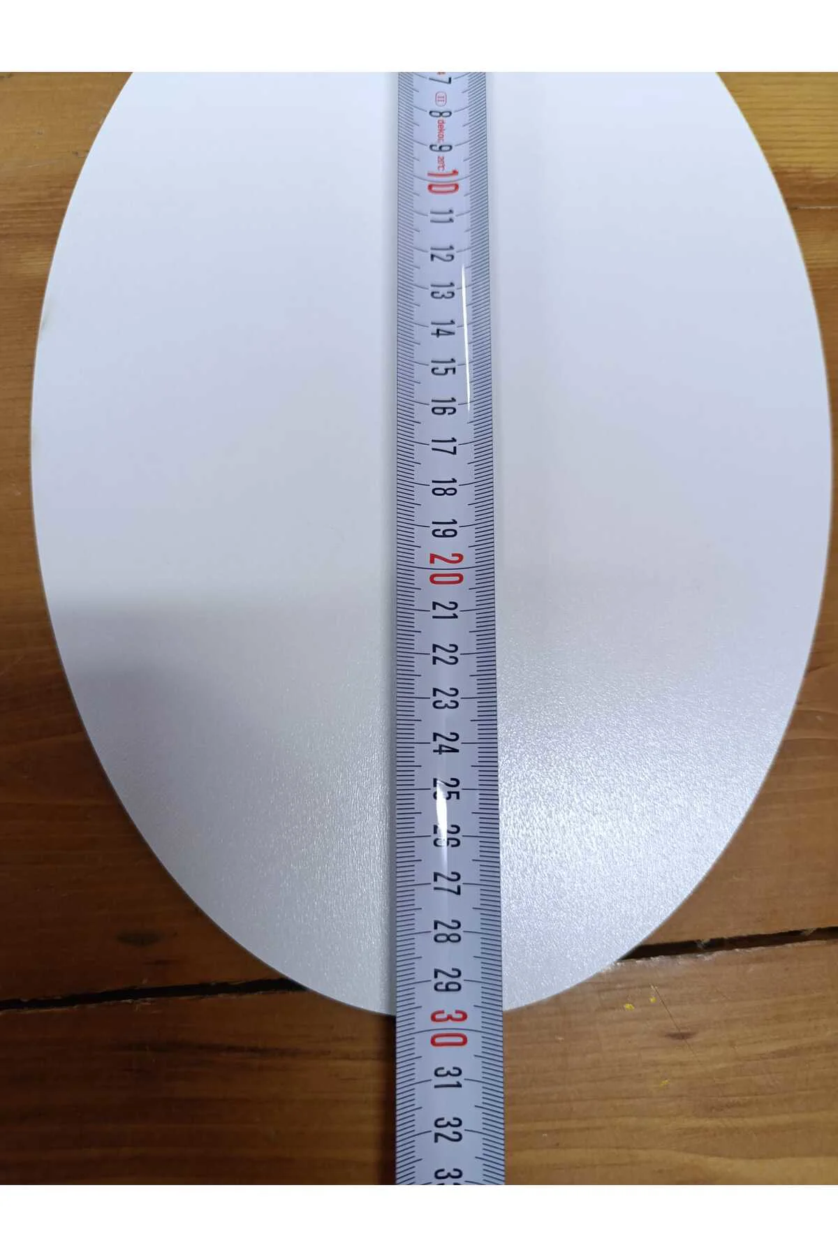 20 cm x 30 Cm Elips Beyaz Çok Amaçlı Dekoratif MDF Panel - 1 Adet