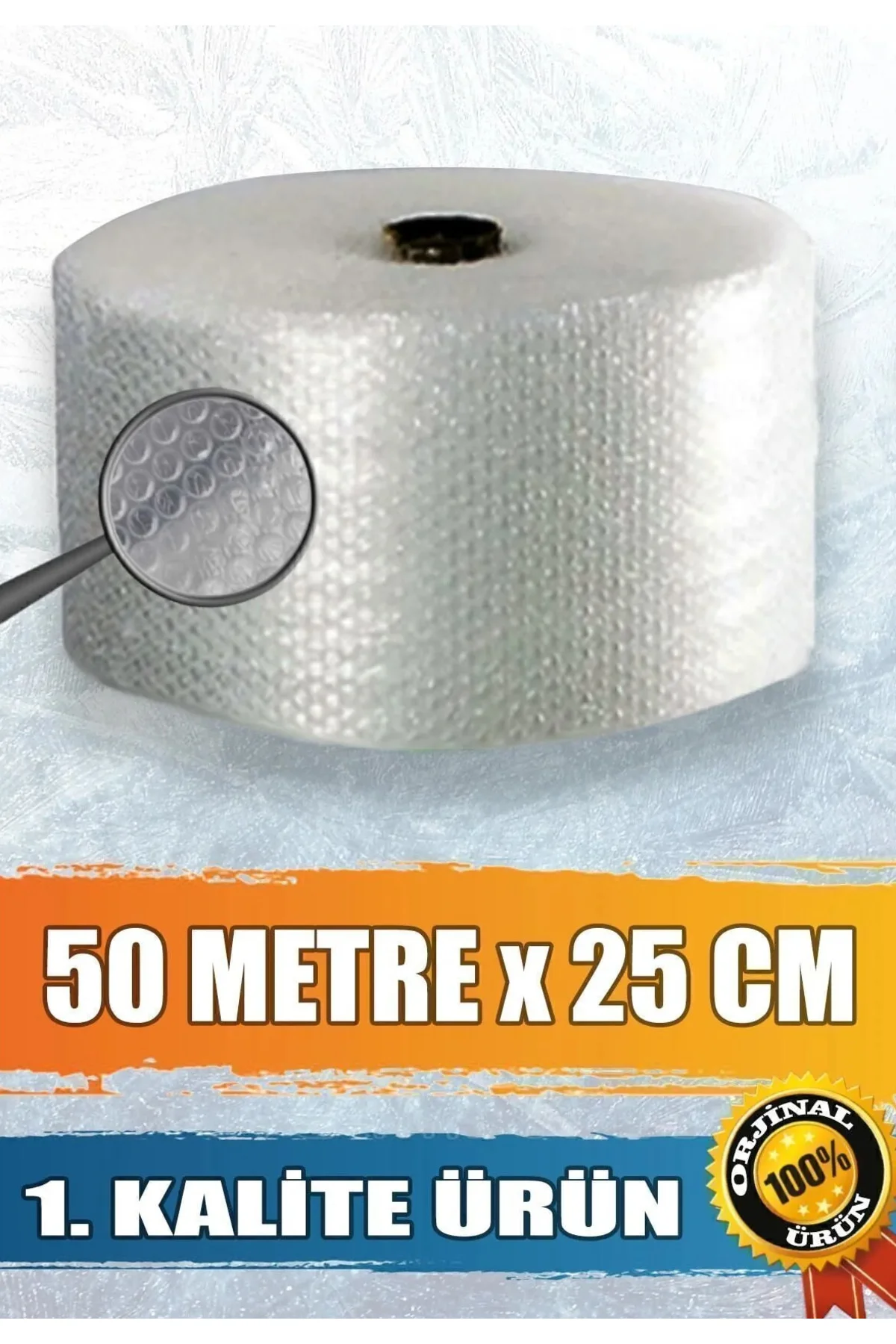 20 cm x 50 Metre Ambalaj Poşeti Balonlu Havalı Naylon Patpat Taşı