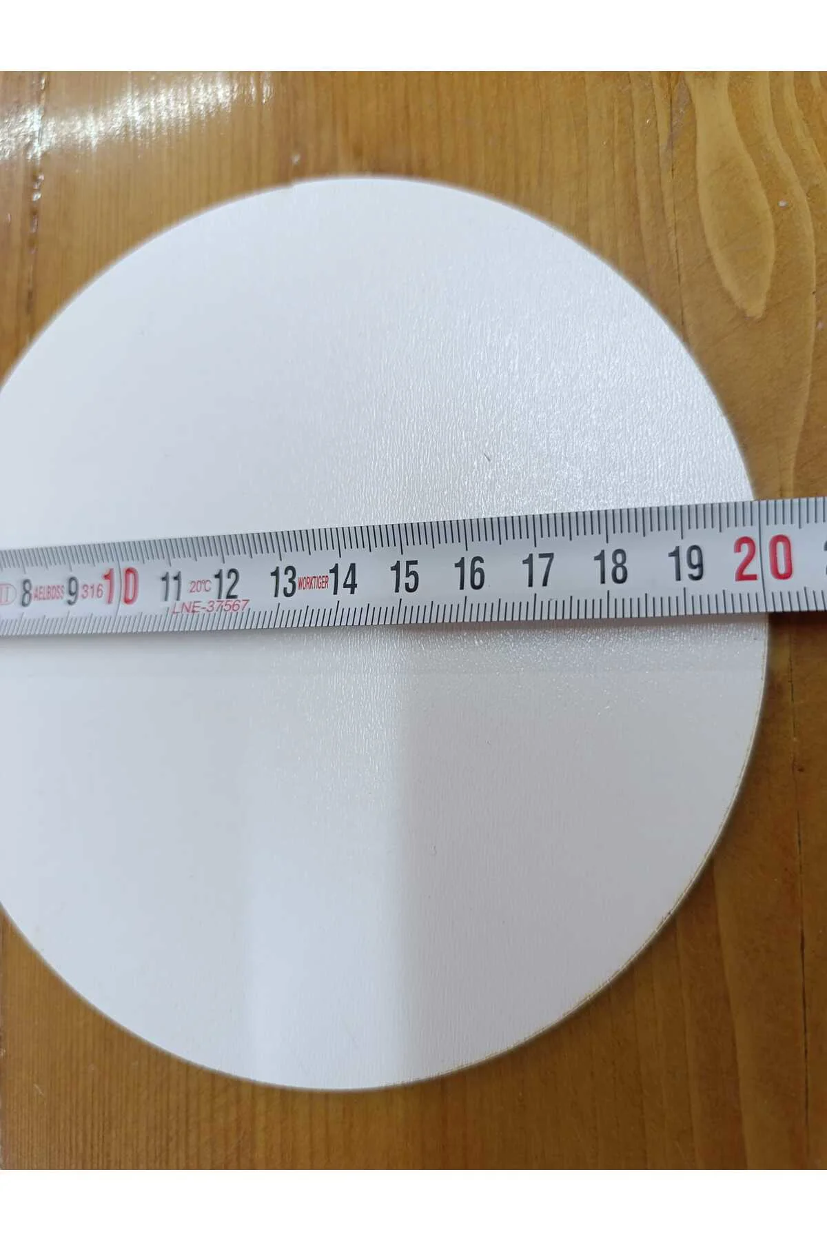 20 Cm Yuvarlak Beyaz Pasta Altlığı ve Çok Amaçlı Dekoratif MDF Panel - 1 Adet