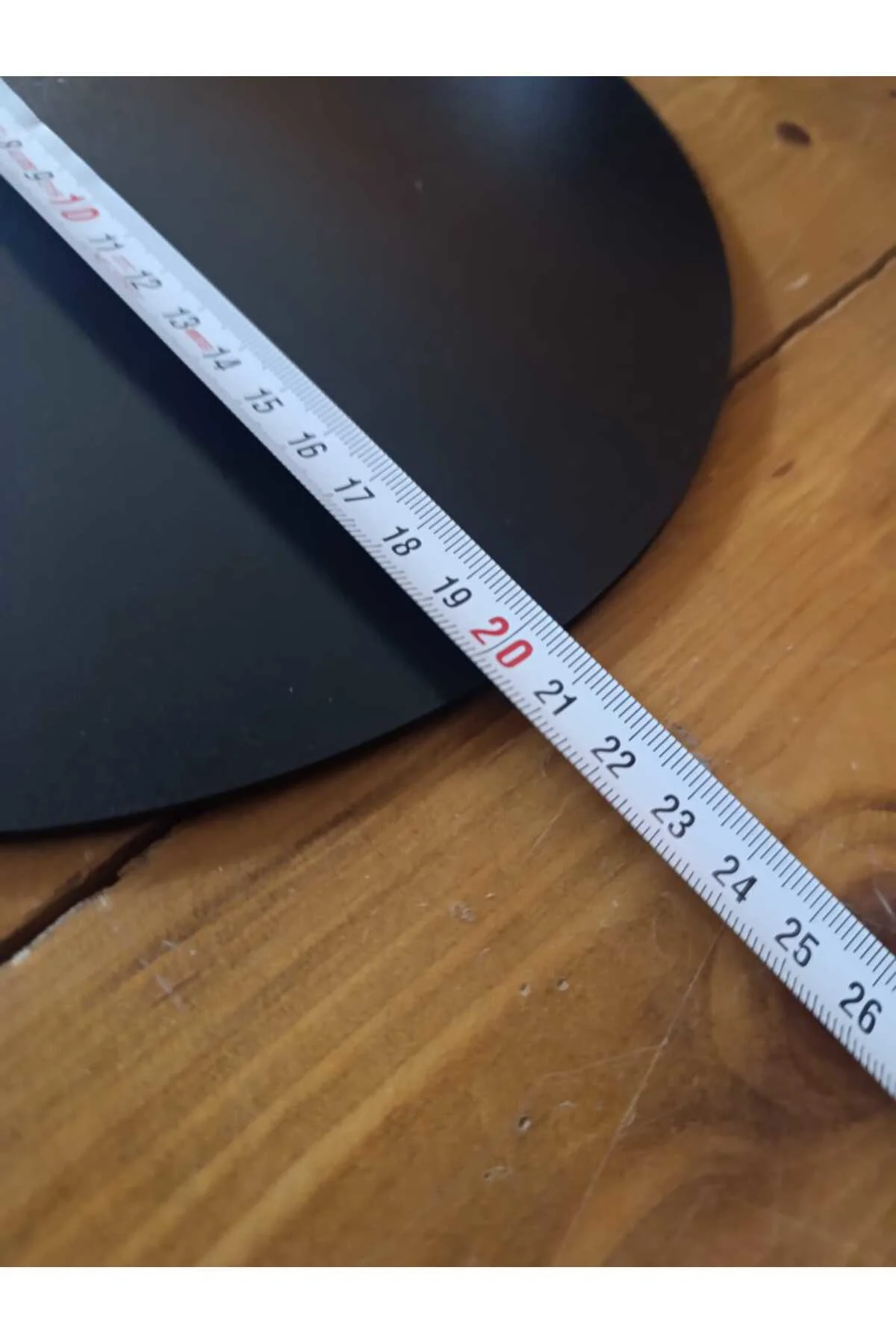 20 Cm Yuvarlak Siyah Çok Amaçlı Dekoratif MDF Panel ve Pasta Altl