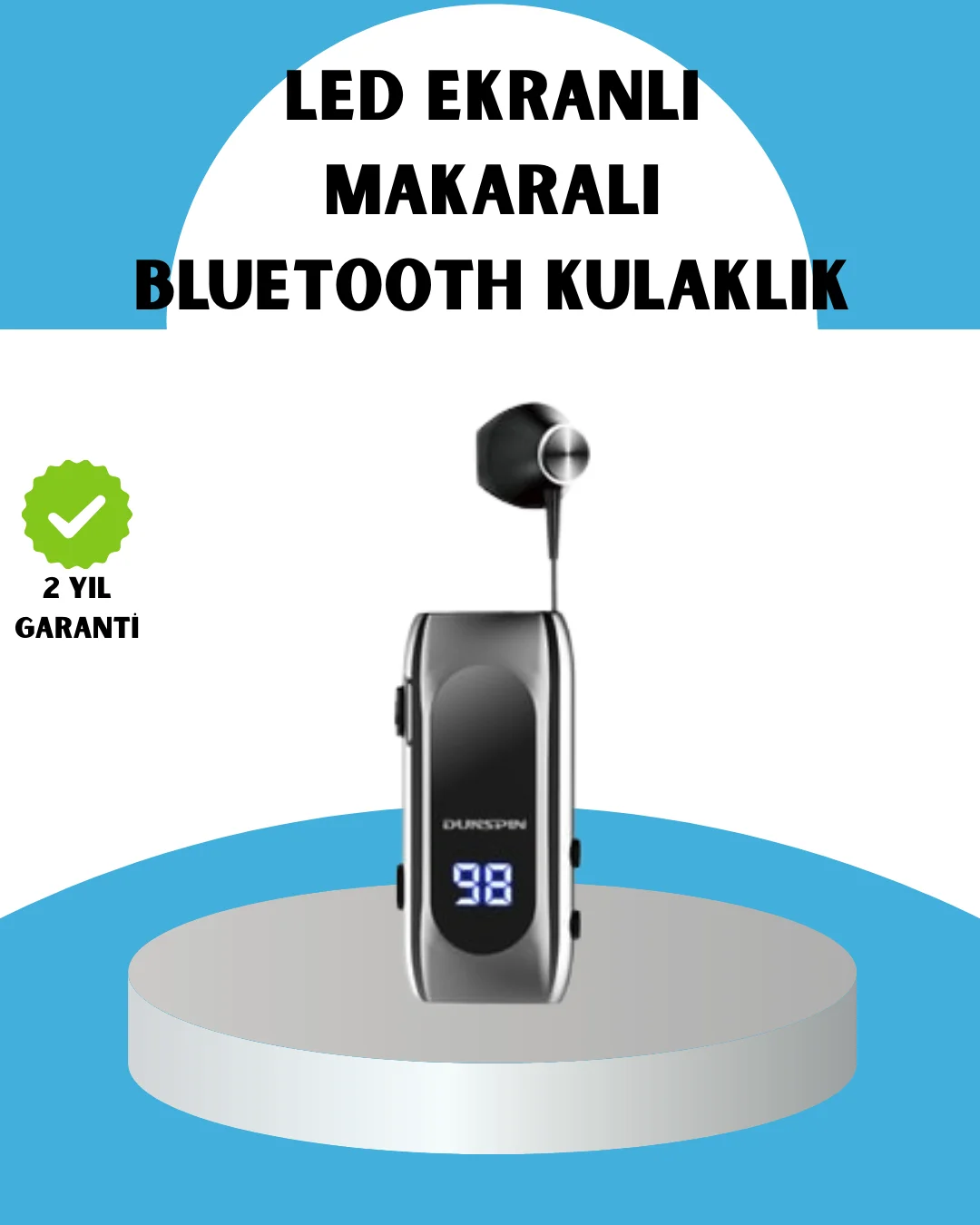 20 Dakikada Hızlı Şarj – Titreşimli Uyarılı Kablosuz Kulaklık