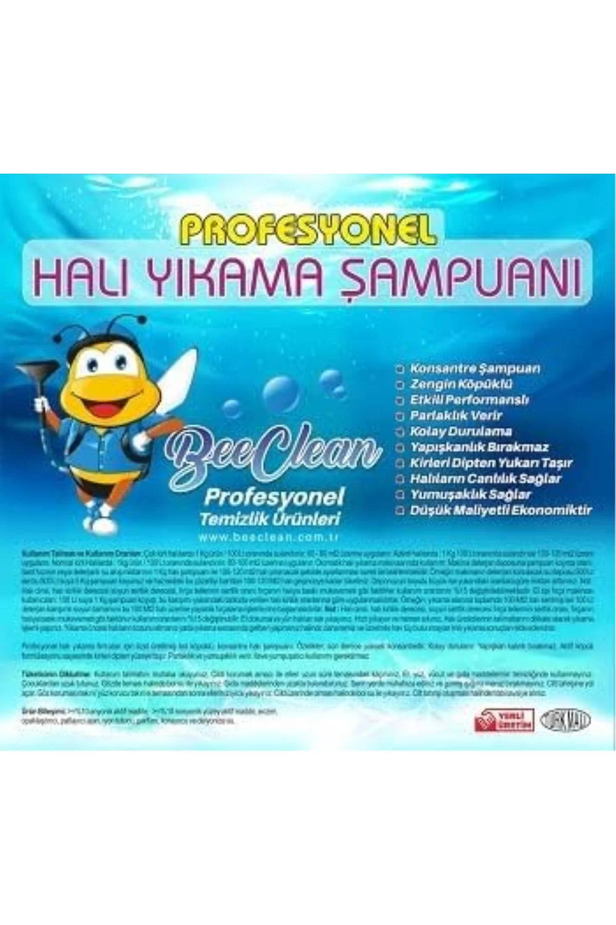 20 Kg Profesyonel Halı & Koltuk Yıkama Şampuanı ( Turuncu PHS 30-