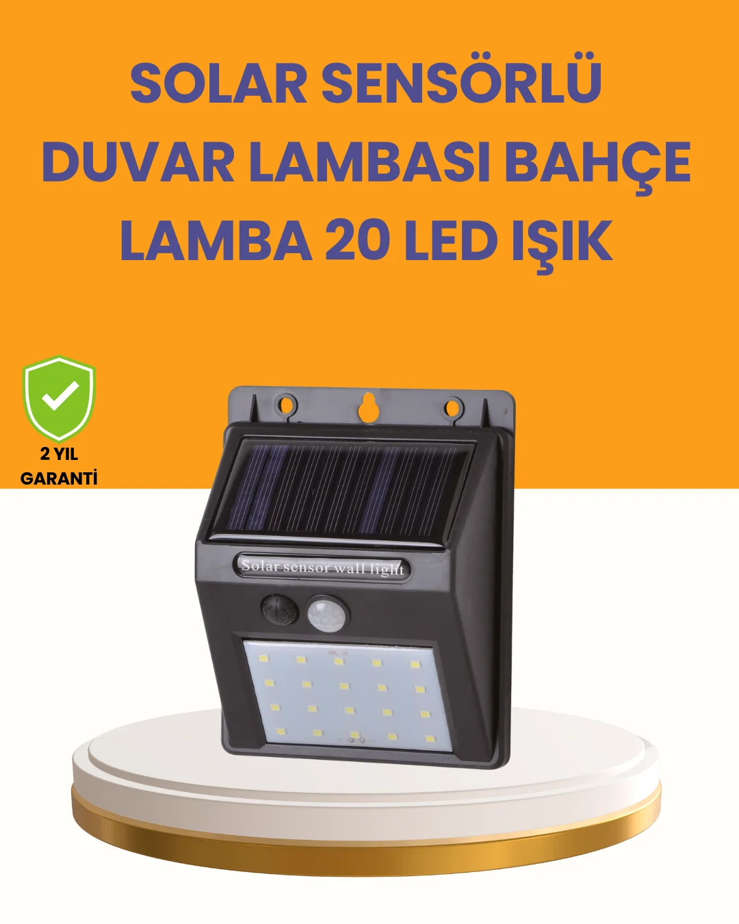20 LED Güneş Enerjili Hareket Sensörlü Dış Mekan Duvar Lambası 20 LED Güneş Enerjili Hareket Sensörlü Dış Mekan Duvar Lambası