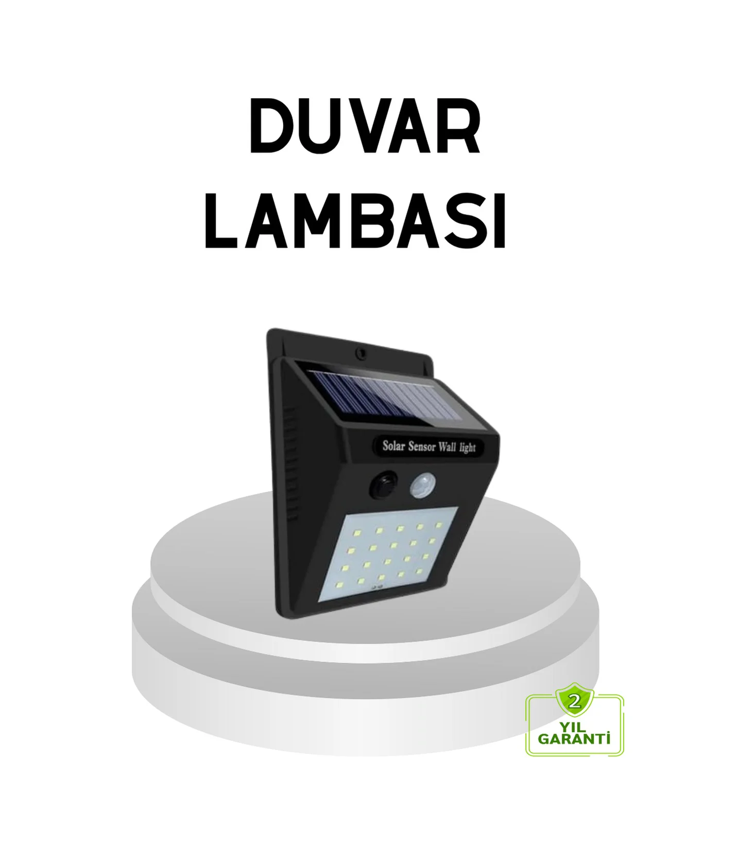 20 Led Güneş Paneli Aydınlatma Fotoselli Ve Hareket Algılamalı Dış Mekan Duvar Lambası