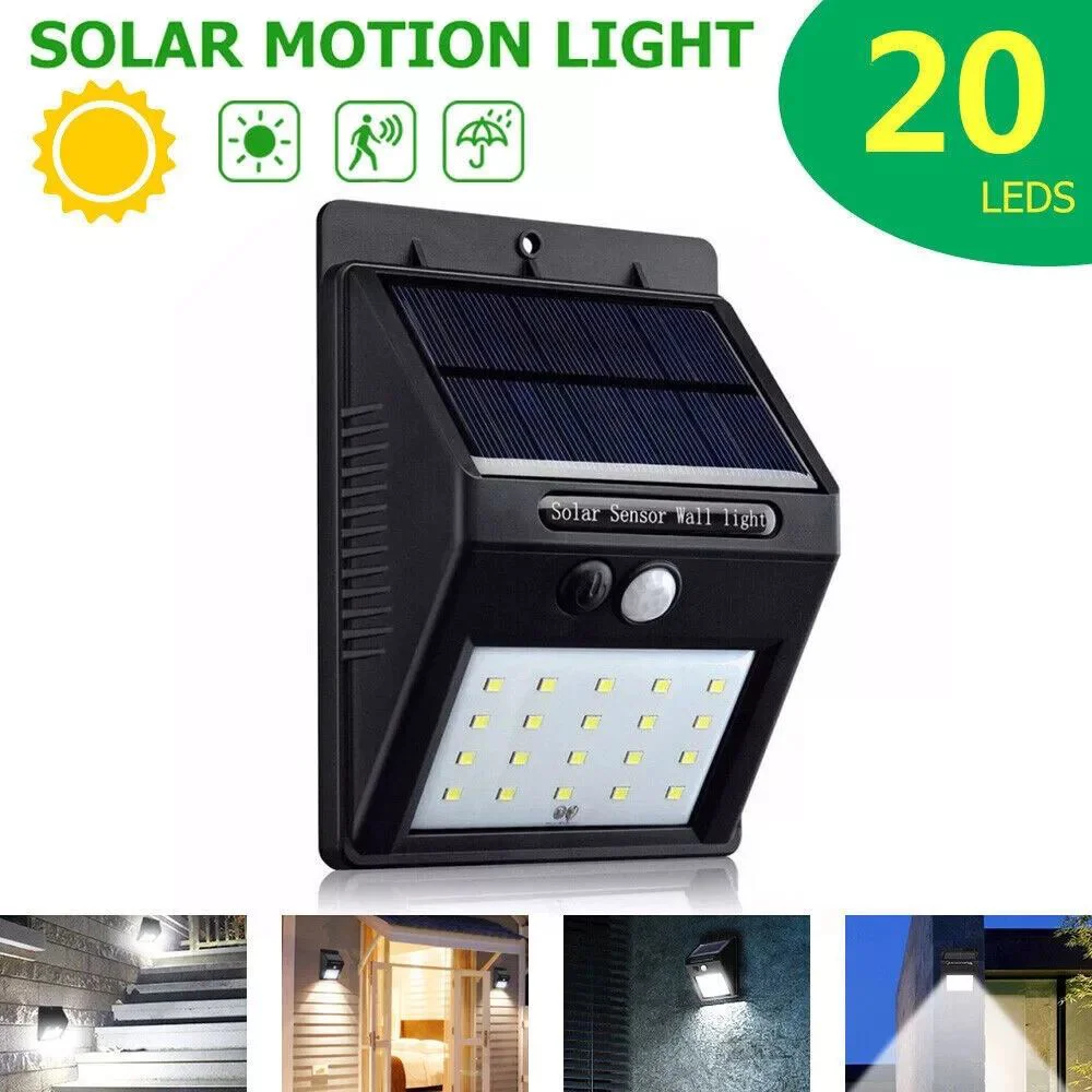20 Ledli Hareket Sensörlü Solar Lamba | Dış Mekan Bahçe Aydınlatma Fiyatı, Yorumları ve Özellikleri