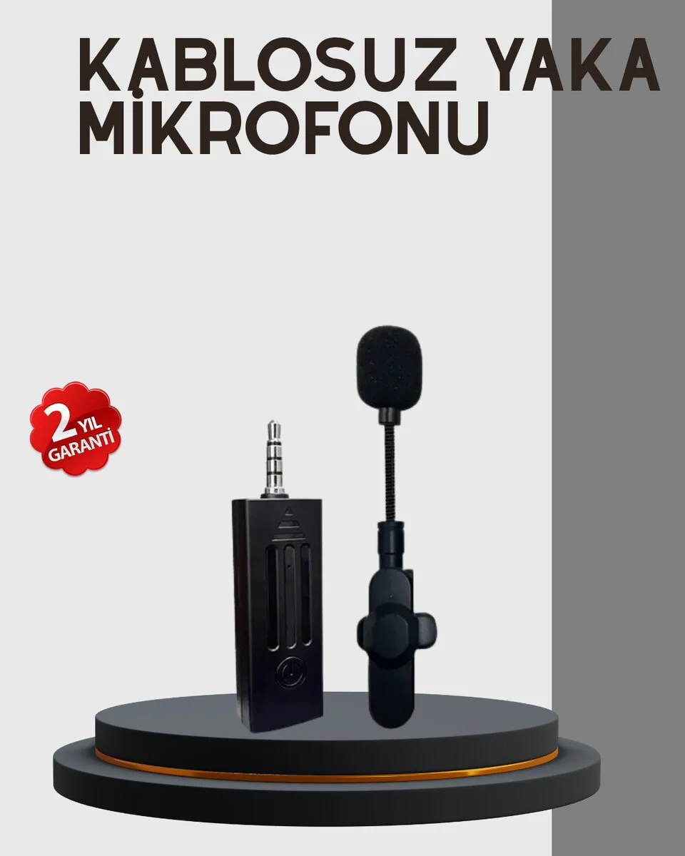 20 Metre Menzilli Kablosuz Yaka Mikrofonu Gürültü Engelleyici