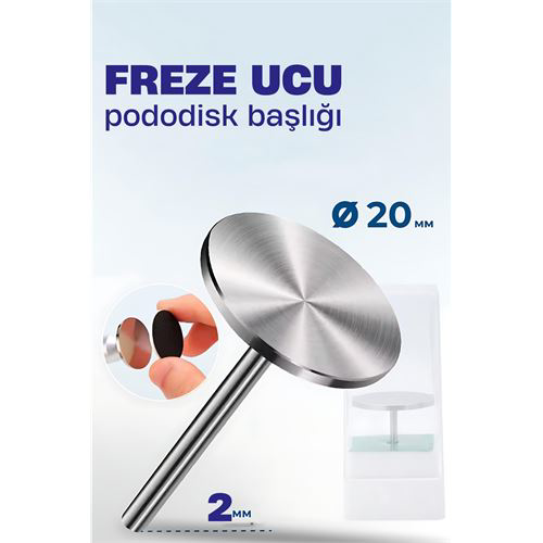 20 mm Pododisk Başlığı - Pododisk Freze Ucu Profesyonel Paslanmaz
