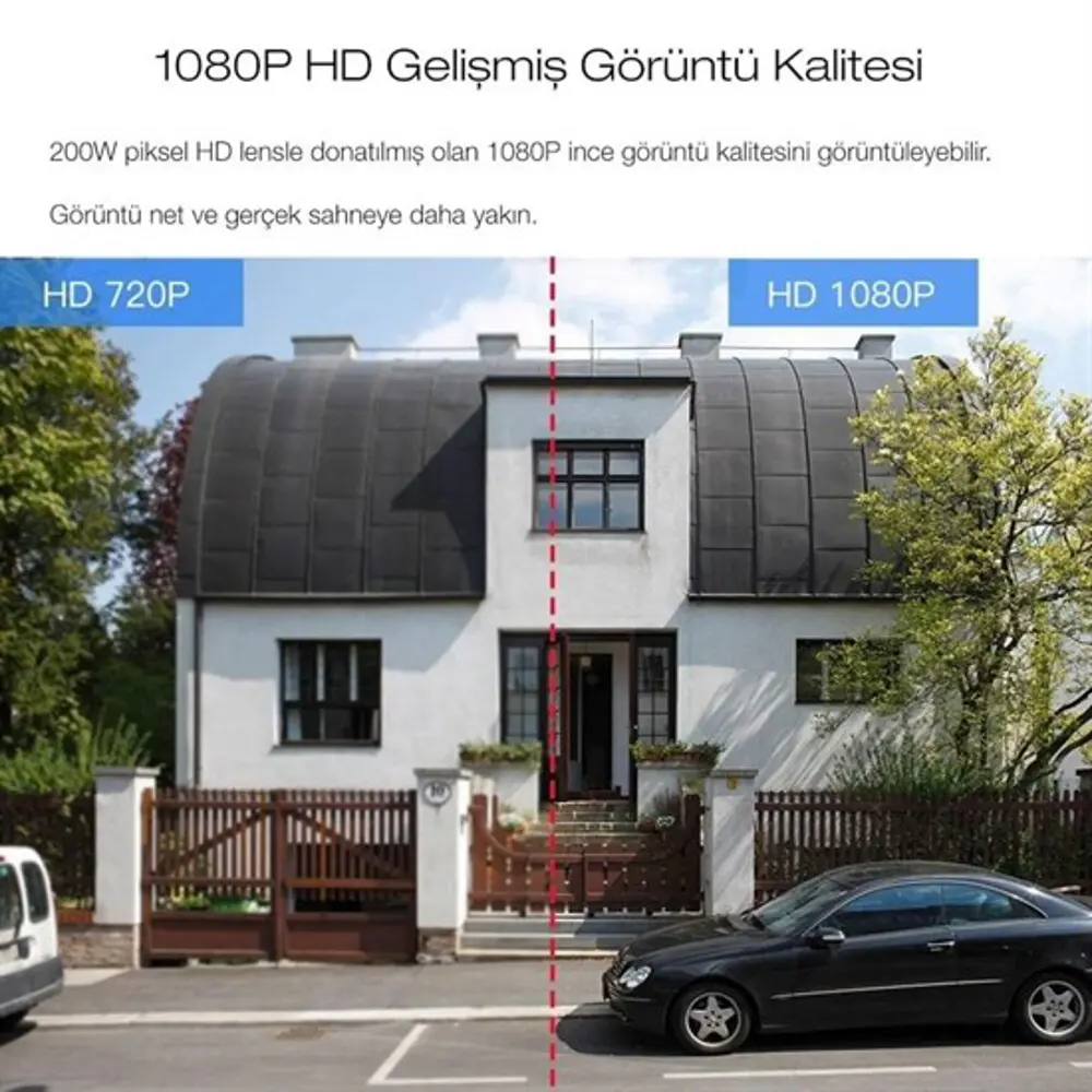 2.0 MP HD Lens İç Dış Mekan Suya Danıklı IP Wifi Network Güvenlik