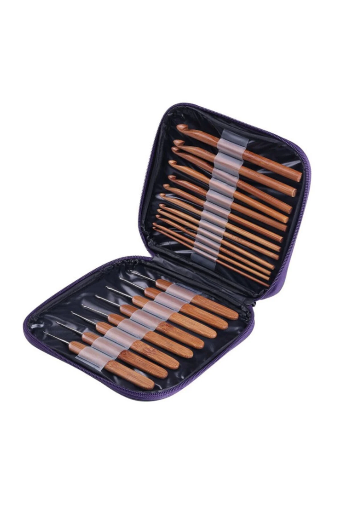20 Parça Bambu Tığ Seti – 1.0 mm’den 10 mm’ye kadar tüm boylar te
