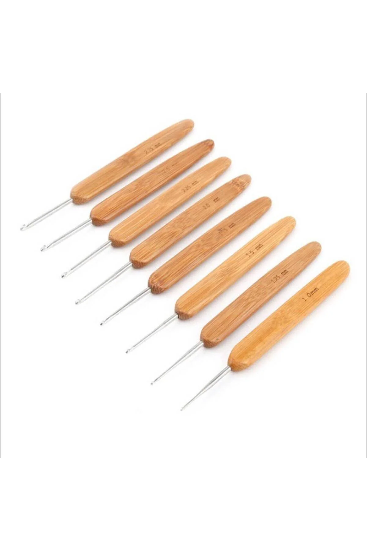 20 Parça Bambu Tığ Seti – 1.0 mm’den 10 mm’ye kadar tüm boylar te