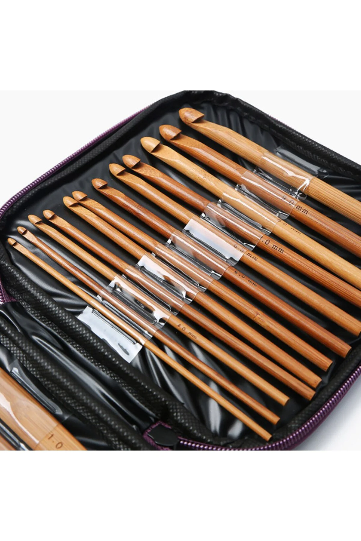 20 Parça Bambu Tığ Seti – 1.0 mm’den 10 mm’ye kadar tüm boylar te