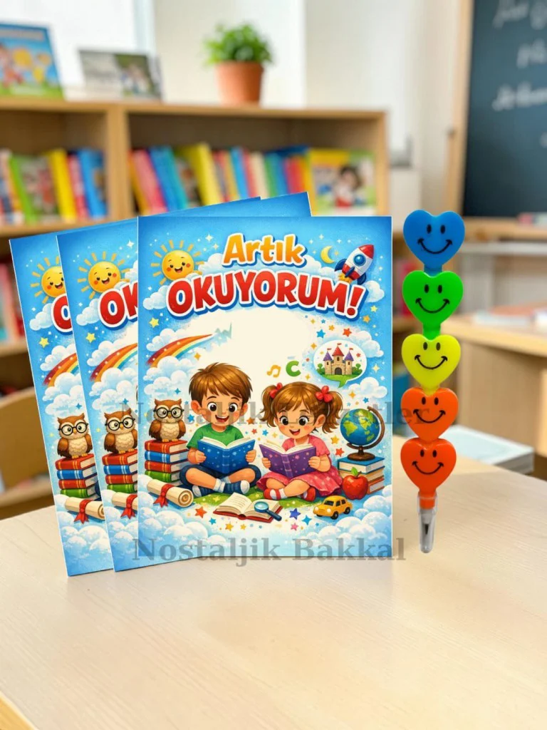 20 Set Yeni Okumayı Öğrenen Öğrencilere Hediye Artık Okuyorum Yaz