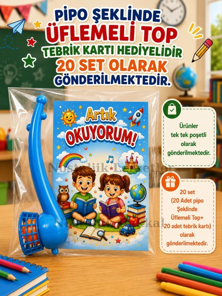 20 Set Yeni Okumayı Öğrenen Öğrencilere Hediye Artık Okuyorum Yaz