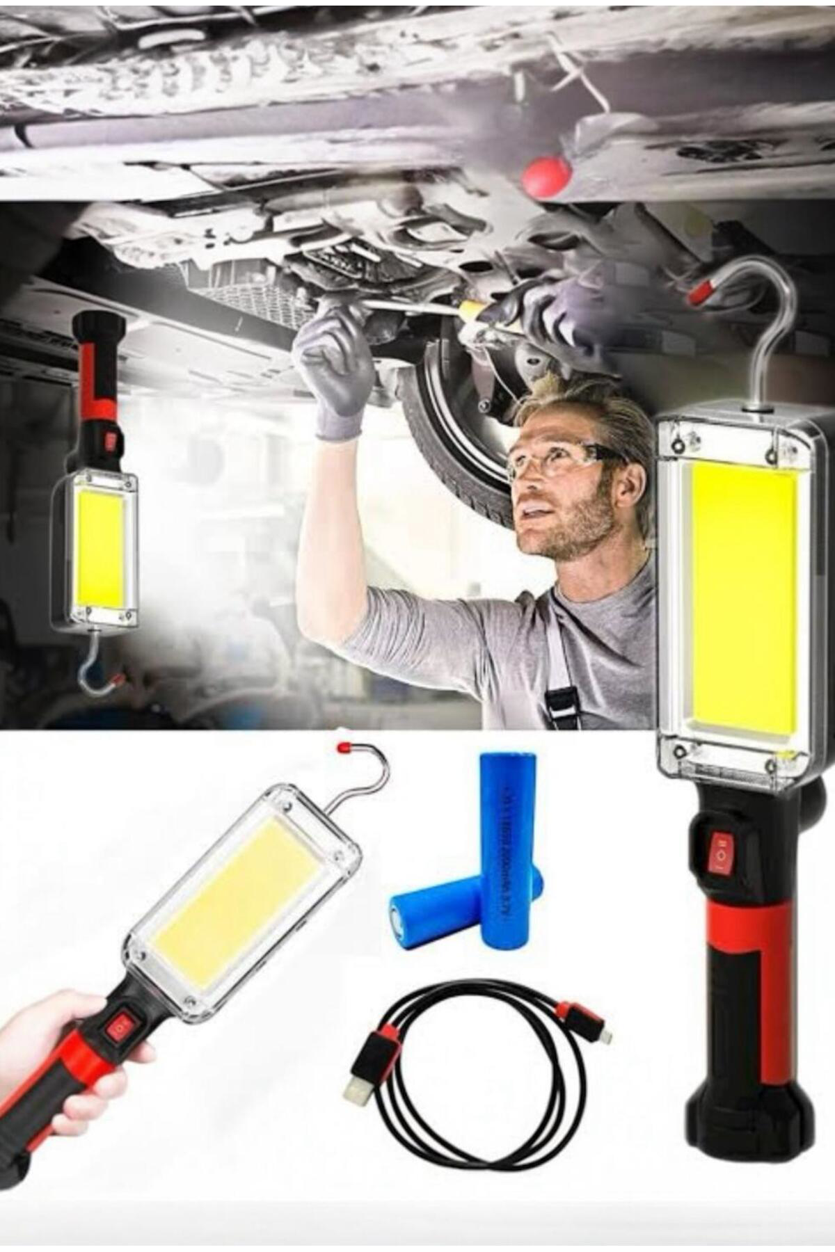 20 Watt COB LED Çalışma Lambası – Şarjlı, Güçlü Işık, Manyetik Ay
