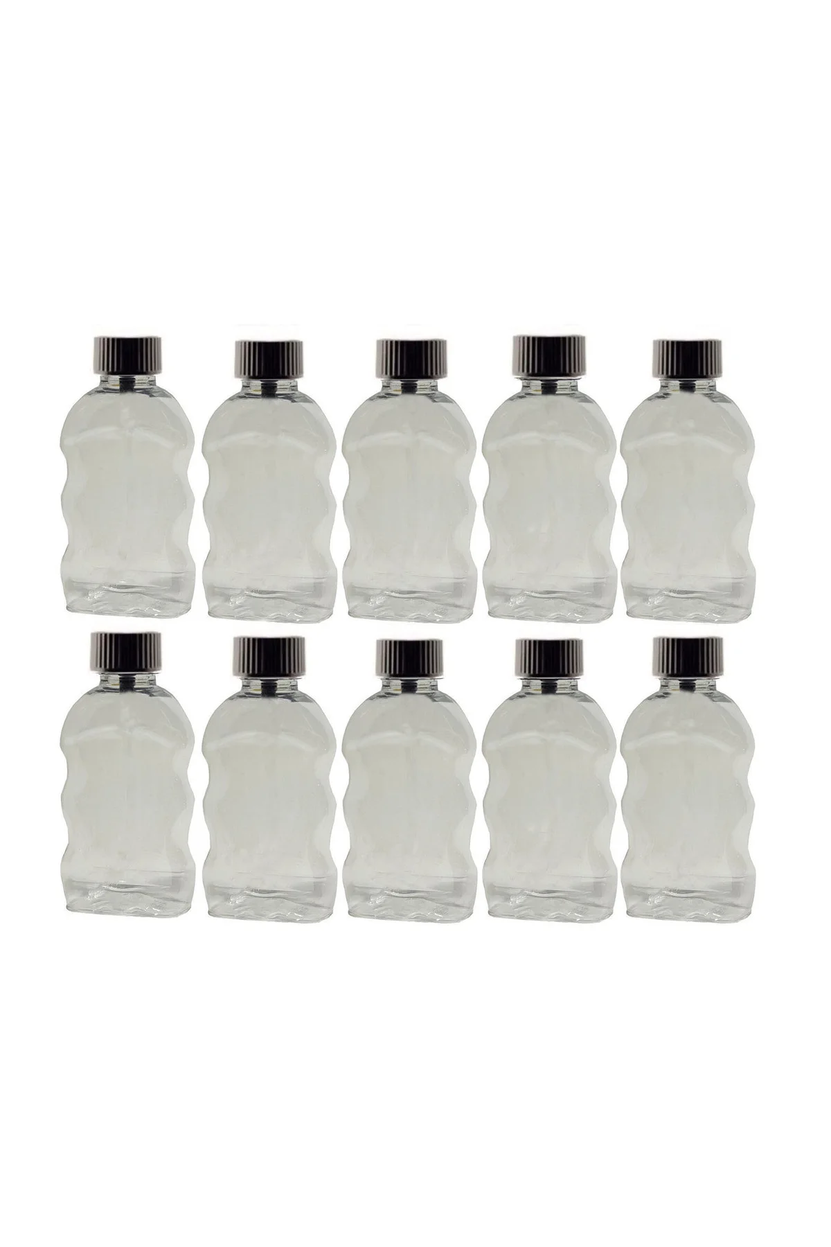 200 Adet 50ml Çok Amaçlı pet Şişe Sızdırmaz siyah Kapak kolonya v