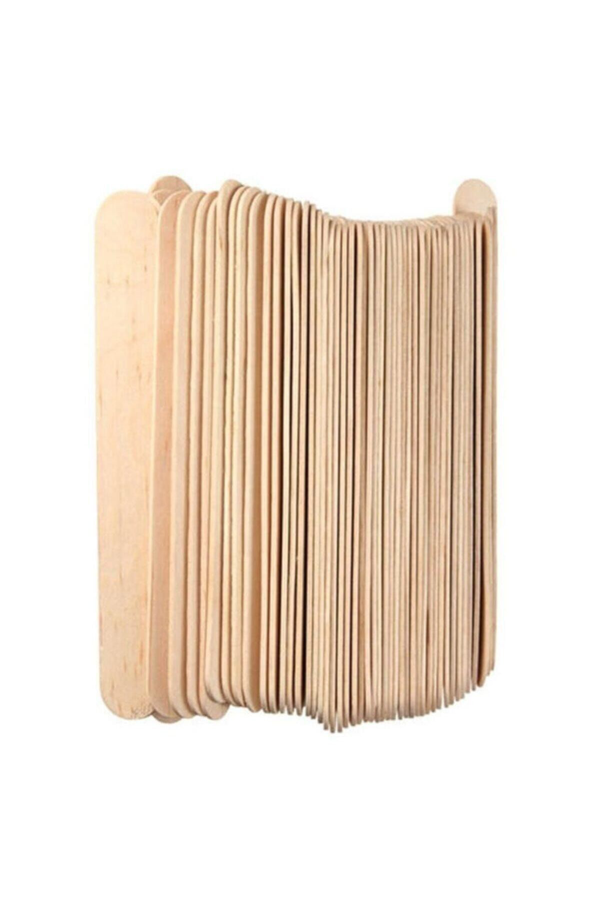 200 Adet Ahşap Büyük Geniş Dil Çubuğu, Dondurma, Dil Basma, Ağda 